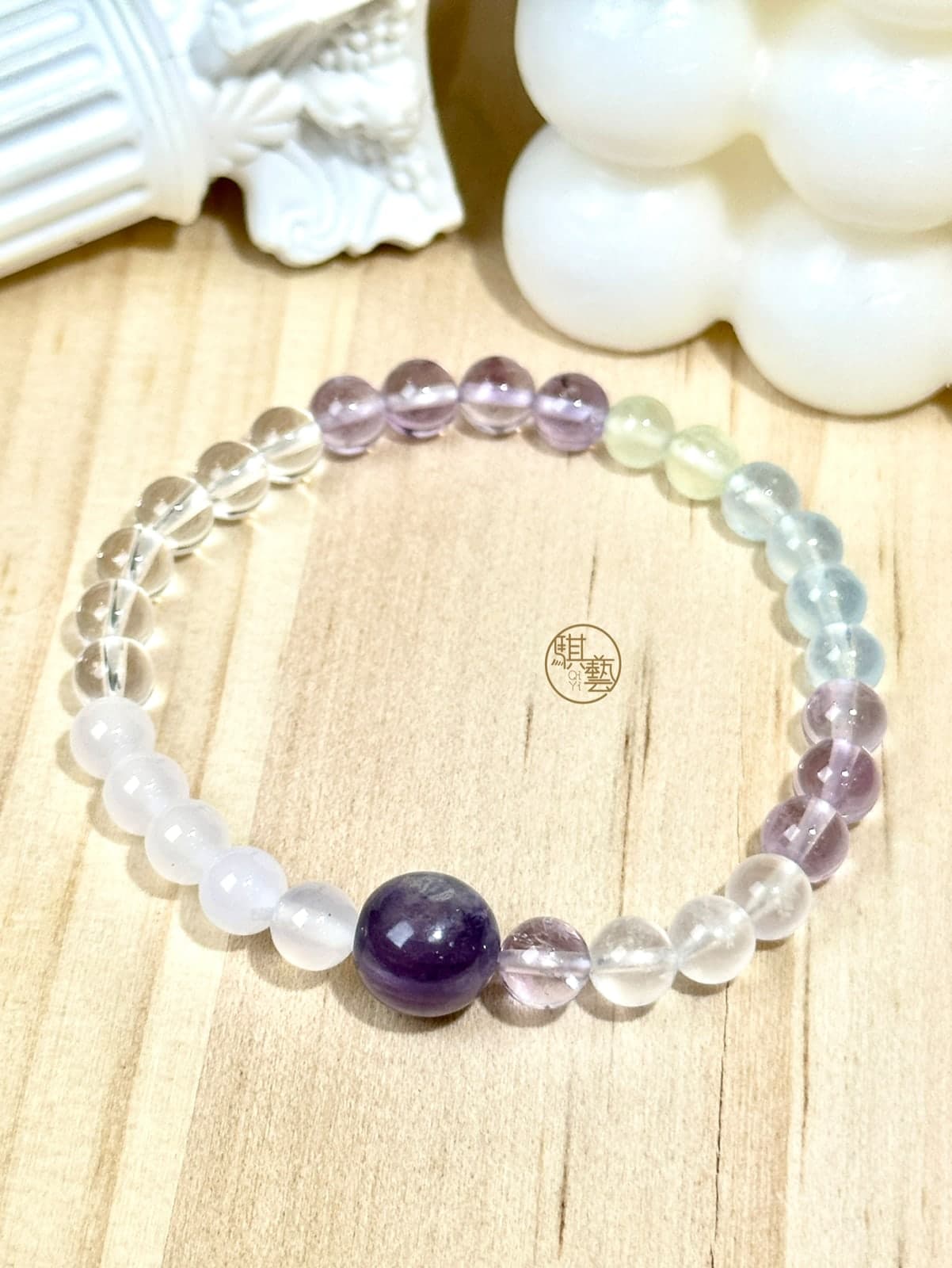 Lavender Amethyst × Clear Quartz × White Chalcedony