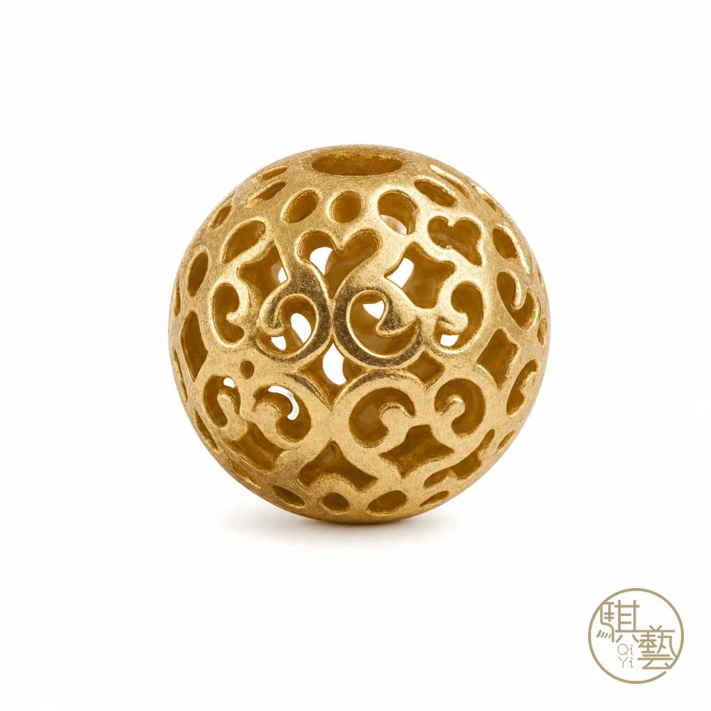 14K 金隔珠．單件