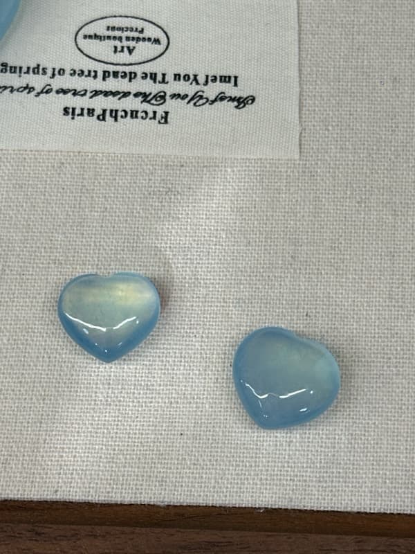 海藍寶愛心(小) 天然水晶手串