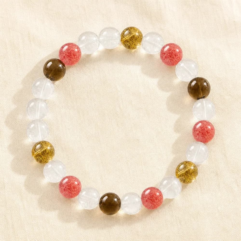 2027属狗・莓金 叠戴水晶手串