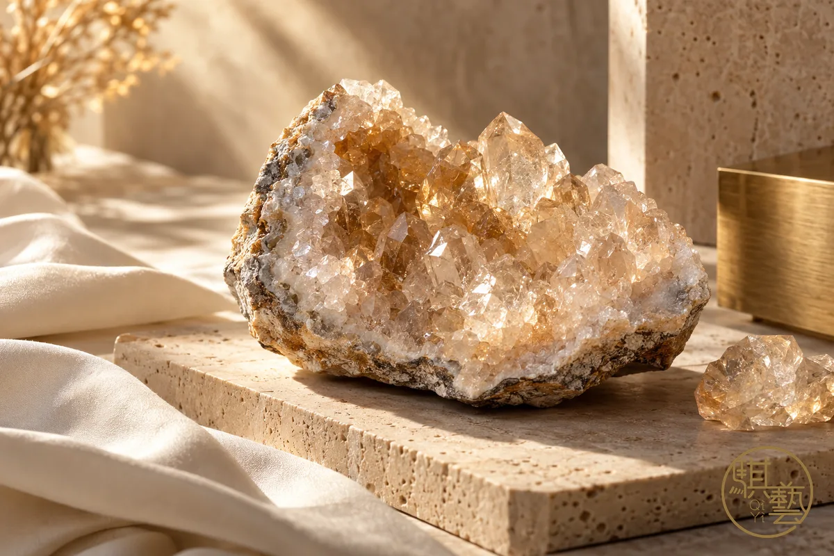 開運手鍊推薦：黃水晶、粉晶、黑曜石、拉長石等天然水晶手鍊平鋪陳列