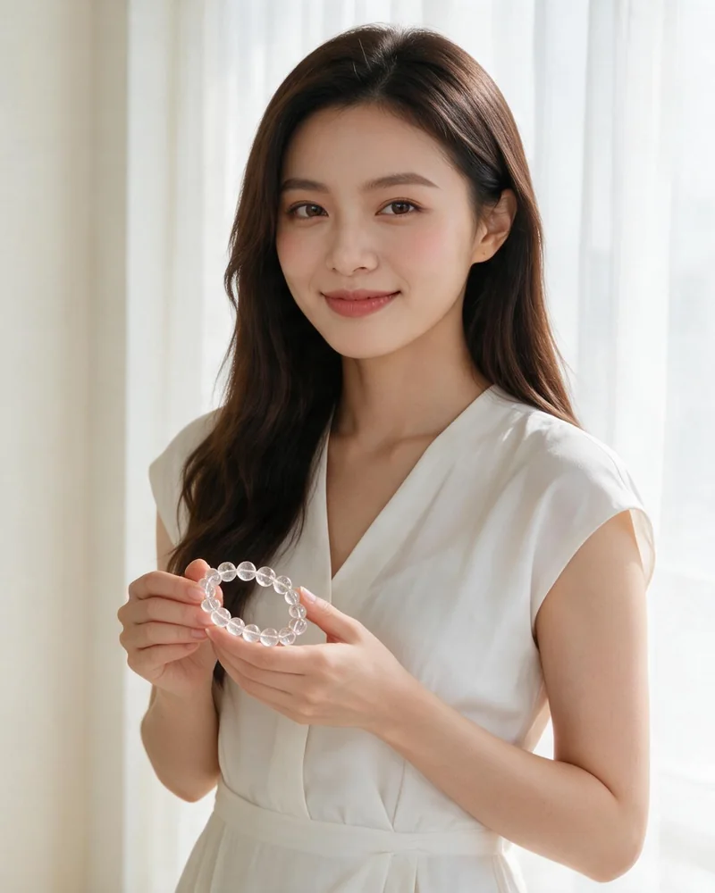 AI 顧問小騏，手持水晶手串